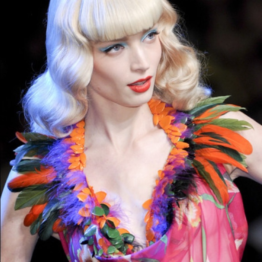 Dior John Galliano 2000s Limited Edition Hawaii Floral Gambler Dice Bikini Top - Picture 11 of 17